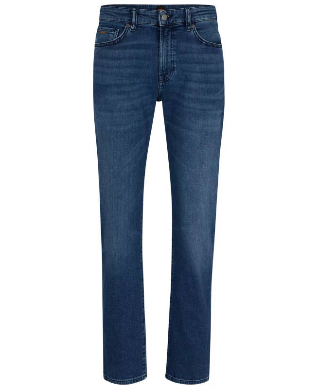 Men's Mid-Blue Comfort-Stretch Regular-Fit Jeans-Medium Blue - 2