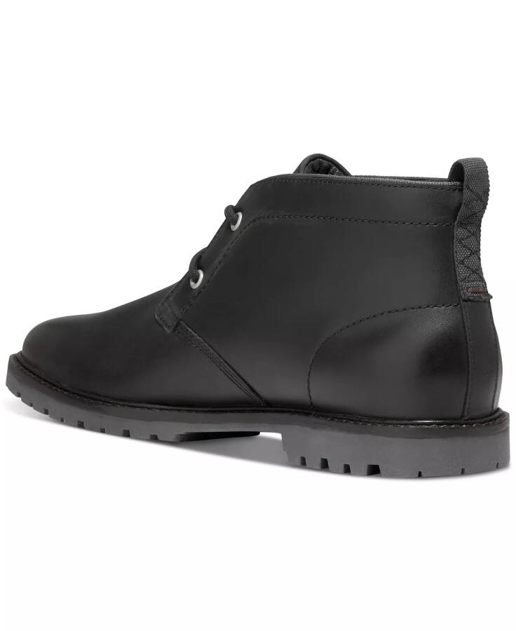 Men's Midland Leather Water-Resistant Lace-Up Lug Sole Chukka Boots Black/grey Pinstripe - 3