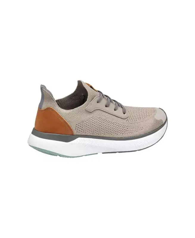 Men's Miles Knit Lace-Up Sneakers-Taupe Knit - 2