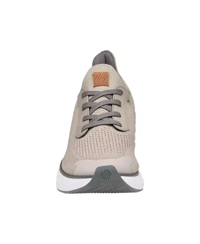 Men's Miles Knit Lace-Up Sneakers-Taupe Knit - 6