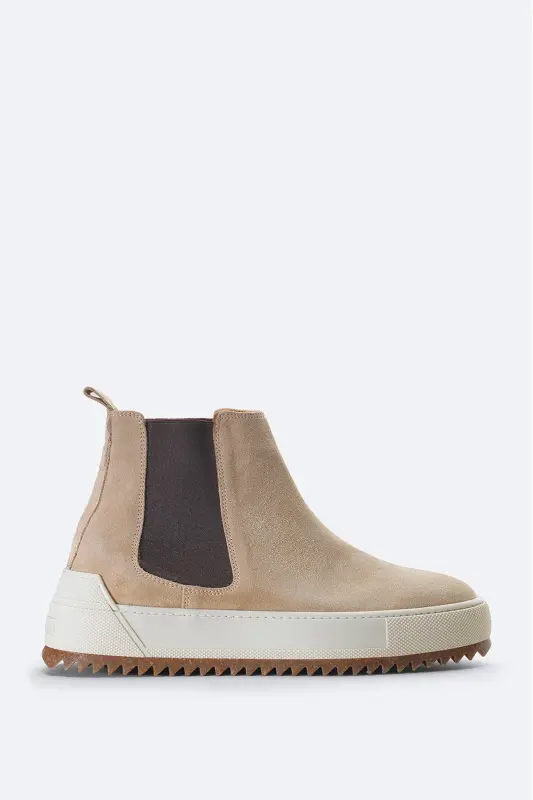 Men's Mink 100% Suede Leather Flexible And Durable Light Thermo Sole Chelsea Boot A32y8011-Mink - AVVA