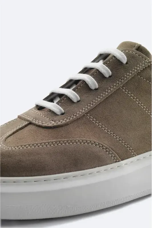 Men's Mink 100% Suede Leather Flexible Sole Casual Shoe B008002-Mink - 3