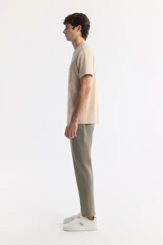 Men's Mink Printed Crew Neck Interlock T-Shirt - 3