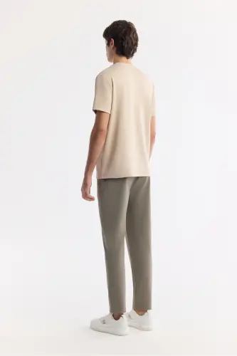 Men's Mink Printed Crew Neck Interlock T-Shirt - 4