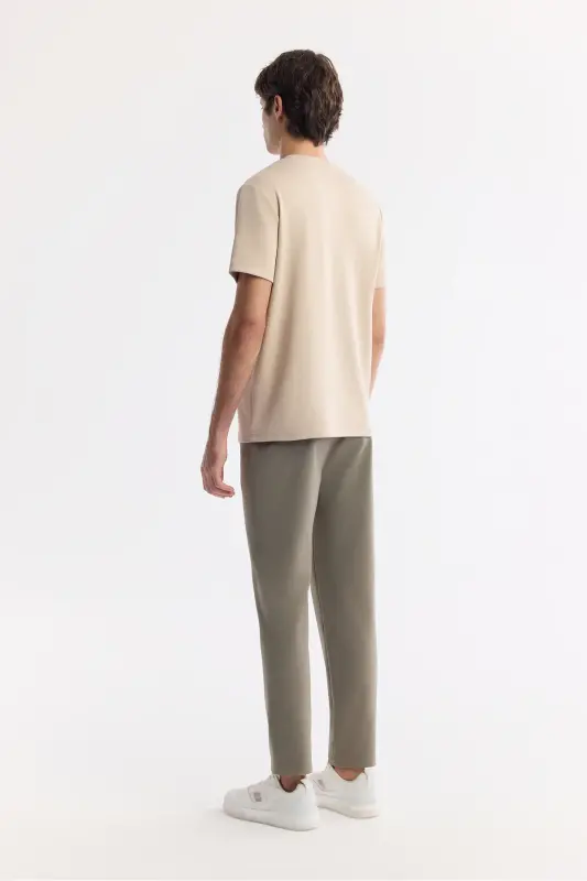 Men's Mink Printed Crew Neck Interlock T-Shirt - 4