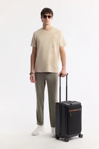 Men's Mink Printed Crew Neck Interlock T-Shirt - 7