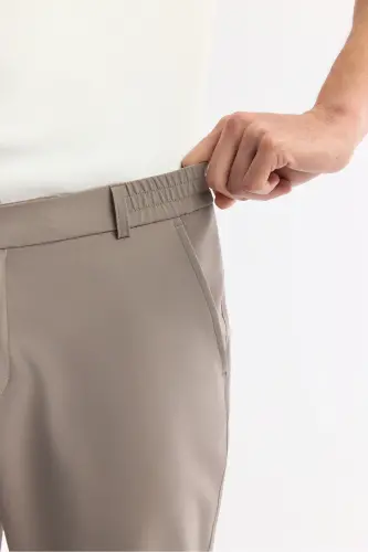 Men's Mink Slim Fit Elastic Waistband Bi-Stretch Fabric - 7