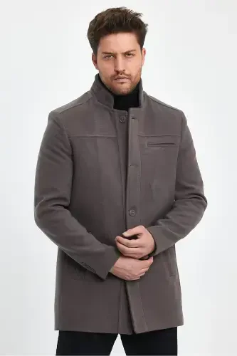 MEN'S MINK SLIM FIT OVERCOAT-MINK - 4