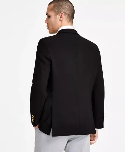 Men's Modern-Fit Active Stretch Solid Blazer-Black - NAUTICA (1)