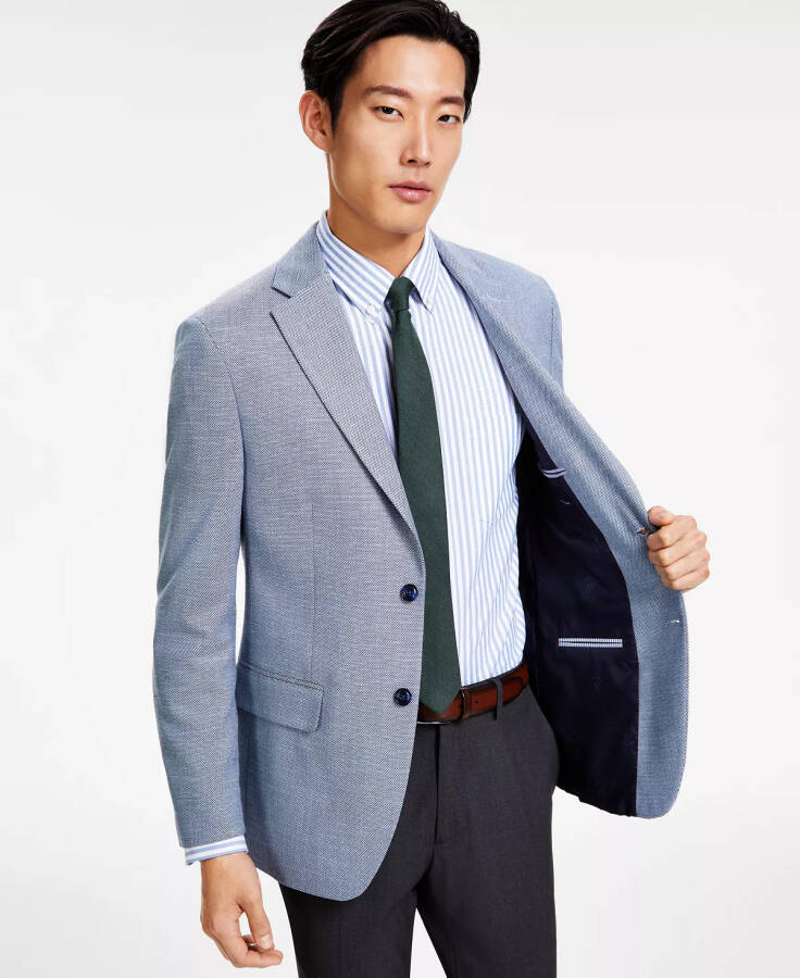 Men's Modern-Fit Blue Grey Sport Coat Blue Grey - 3