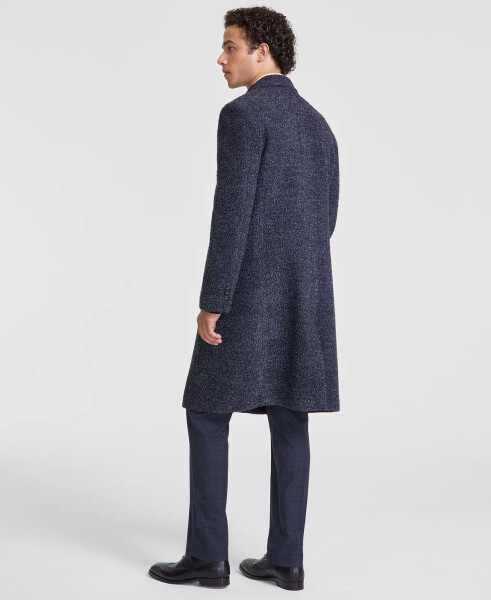 Men's Modern-Fit Blue Overcoat Blue - 6