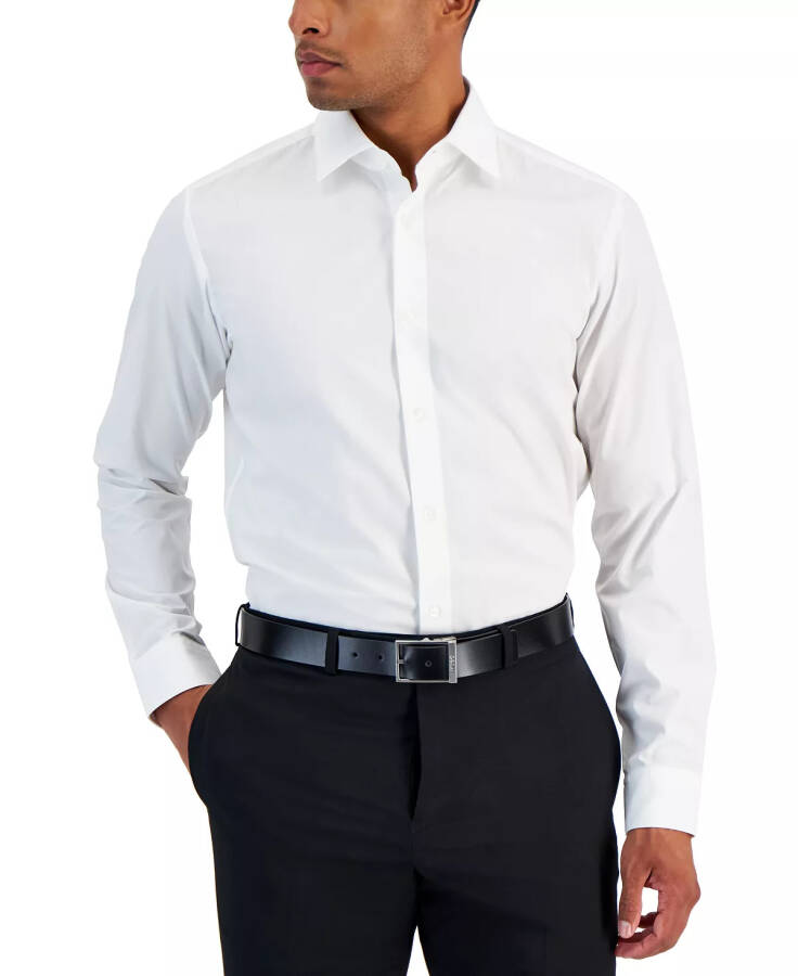 Men's Modern-Fit Dress Shirt White - 4