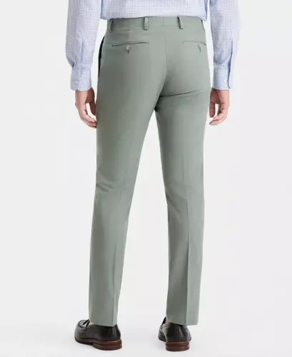 Men's Modern-Fit Linen Pants-Sage - 1