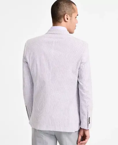 Men's Modern-Fit Seersucker Blazer - Lilac Stripe - NAUTICA (1)