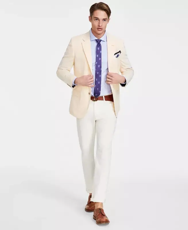 Men's Modern-Fit Seersucker Sport Coats - NAUTICA