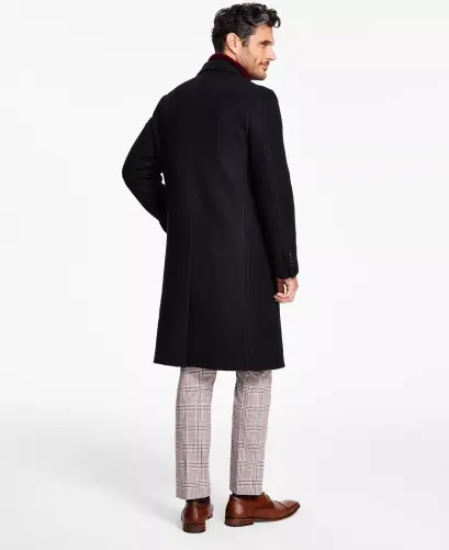 Men's Modern-Fit Solid Double-Breasted Overcoat - TOMMY HILFIGER (1)