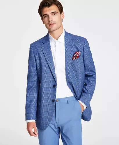 Men's Modern-Fit Sport Coat - Blue/brown - 1