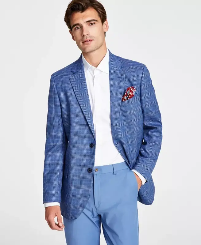 Men's Modern-Fit Sport Coat - Blue/brown - Nautica