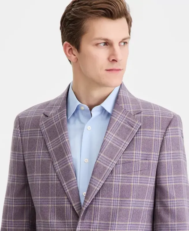 Men's Modern-Fit Sport Coat - Purple - 2