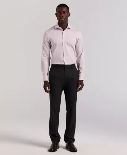 Men's Modern-Fit Stretch Solid Resolution Pants-Black Check Pattern - PERRY ELLIS PORTFOLIO (1)