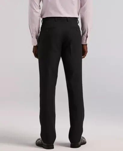 Men's Modern-Fit Stretch Solid Resolution Pants-Black Check Pattern - 4