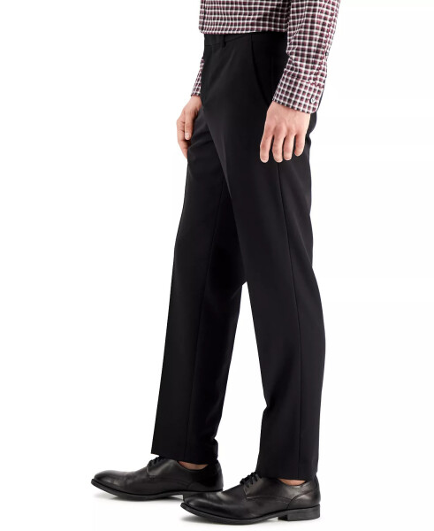 Men's Modern-Fit Stretch Solid Resolution Pants Black Solid - 10