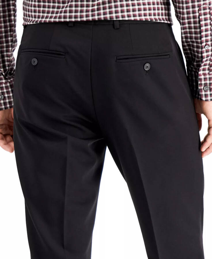 Men's Modern-Fit Stretch Solid Resolution Pants Black Solid - 12