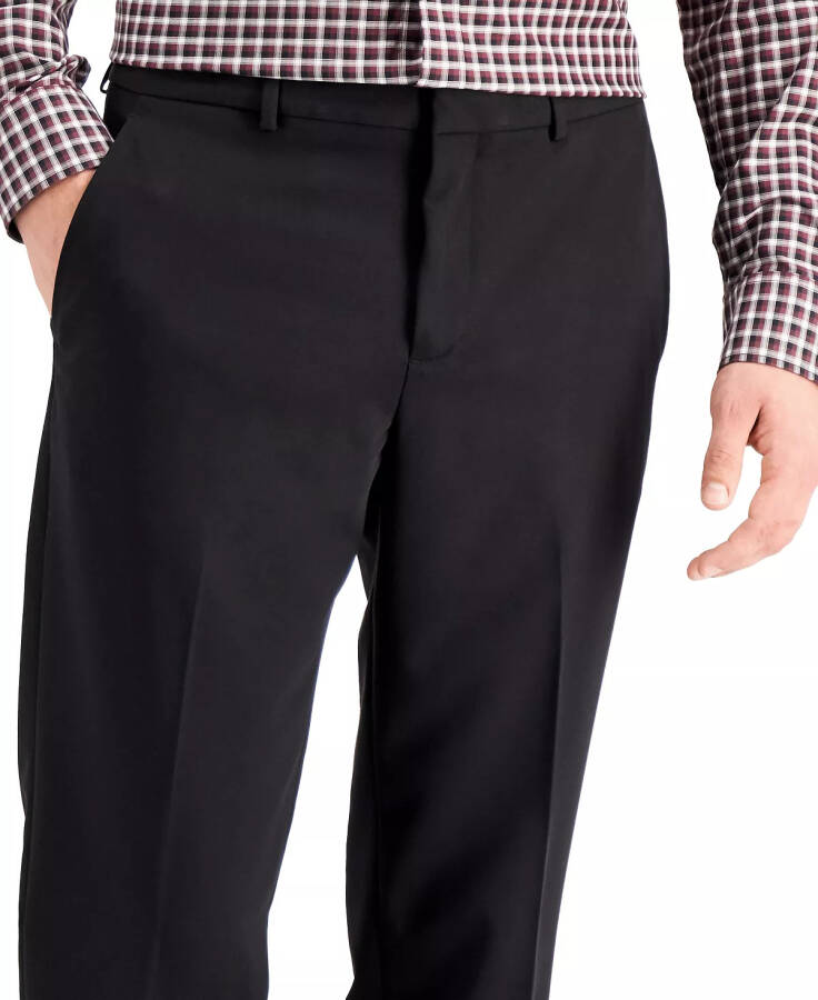 Men's Modern-Fit Stretch Solid Resolution Pants Black Solid - 14