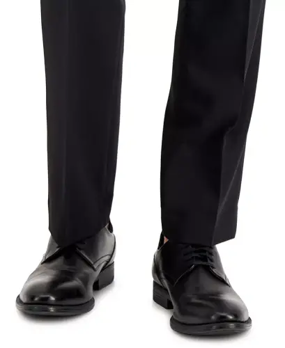 Men's Modern-Fit Stretch Solid Resolution Pants-Black Solid - 6