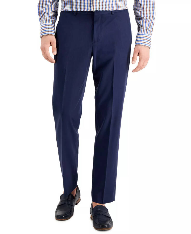 Men's Modern-Fit Stretch Solid Resolution Pants Indigo - 8