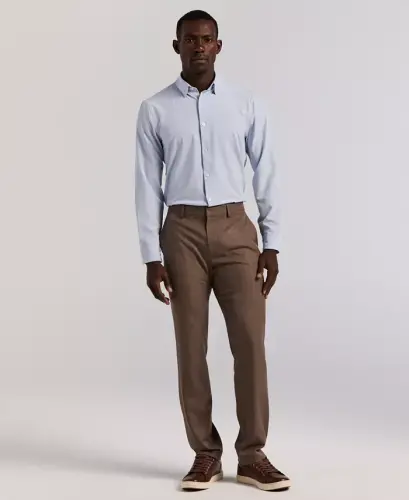 Men's Modern-Fit Stretch Solid Resolution Pants - Rain Drum - PERRY ELLIS PORTFOLIO (1)