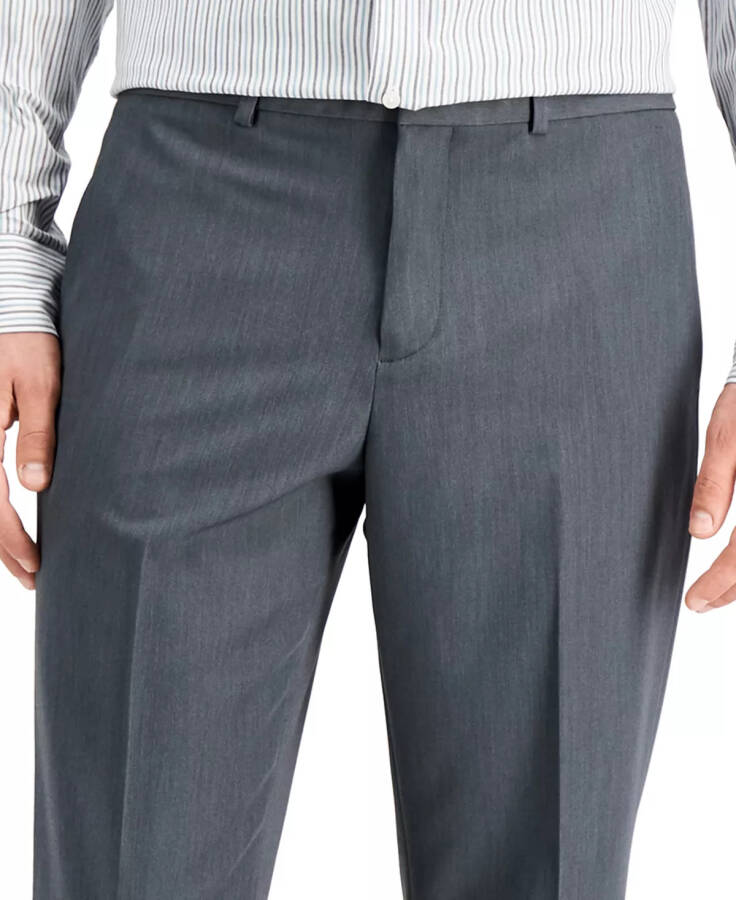 Men's Modern-Fit Stretch Solid Resolution Pants Smoked Pearl - 11