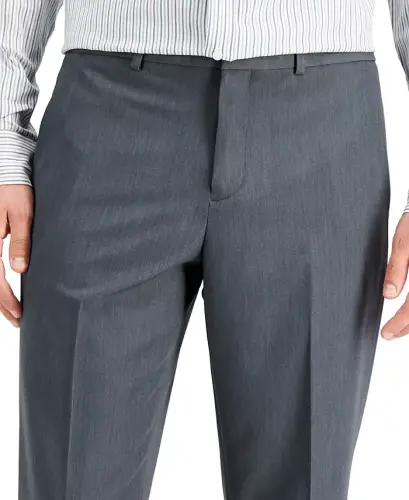 Men's Modern-Fit Stretch Solid Resolution Pants-Smoked Pearl - 3
