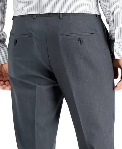 Men's Modern-Fit Stretch Solid Resolution Pants-Smoked Pearl - 4