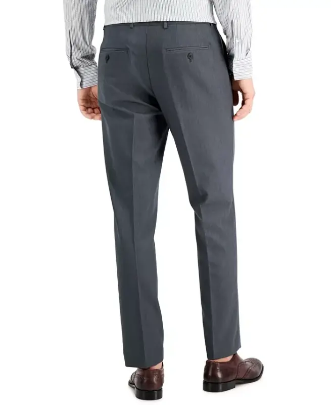 Men's Modern-Fit Stretch Solid Resolution Pants-Smoked Pearl - 5