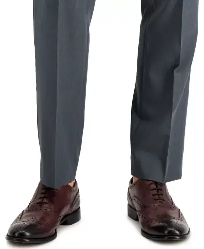 Men's Modern-Fit Stretch Solid Resolution Pants-Smoked Pearl - 6