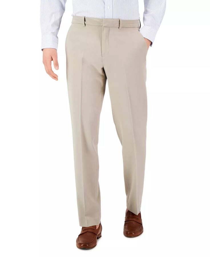 Men's Modern-Fit Stretch Solid Resolution Pants Stone - 2