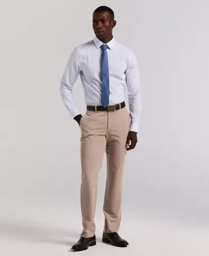 Men's Modern-Fit Stretch Solid Resolution Pants-Stone 
