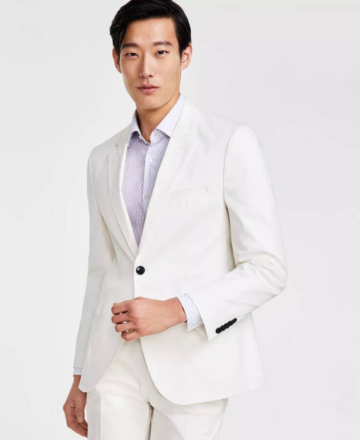 Men's Modern Fit Suit Jacket White - 1