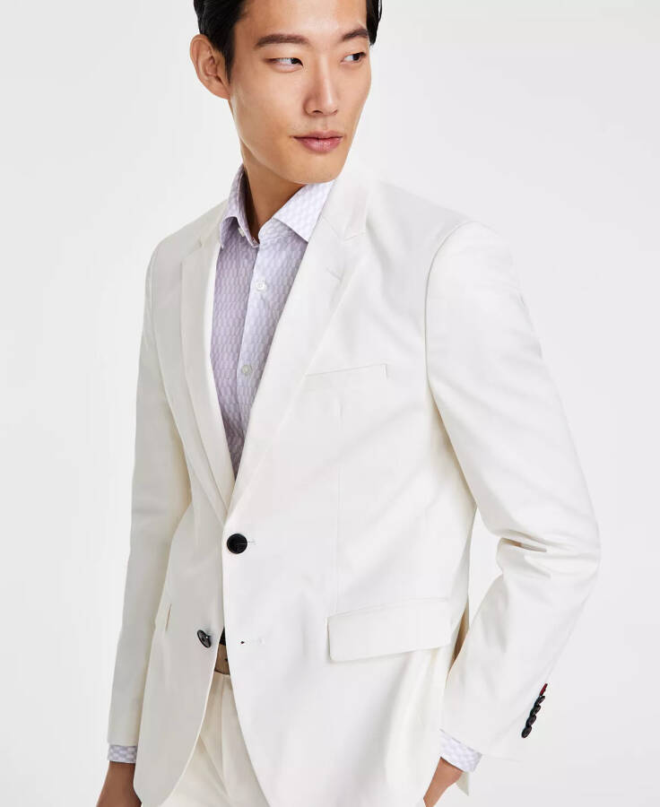 Men's Modern Fit Suit Jacket White - 3