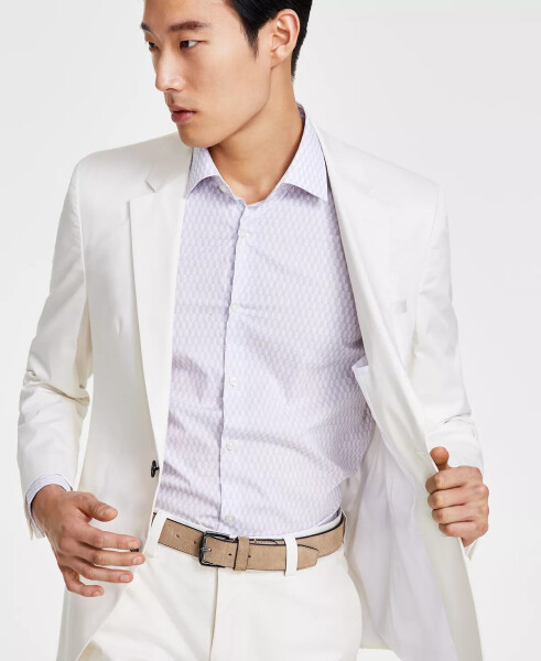 Men's Modern Fit Suit Jacket White - 4