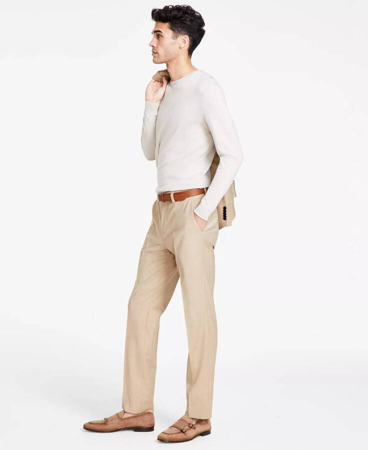 Men's Modern-Fit Suit Pants Medium Beige - 1