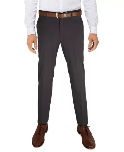 Men's Modern-Fit TH Flex Stretch Solid Performance Pants-Charcoal 