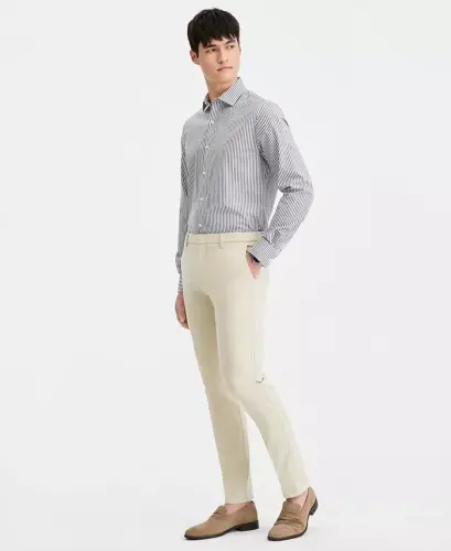 Men's Modern-Fit TH Flex Stretch Solid Performance Pants - CREAM - TOMMY HILFIGER (1)