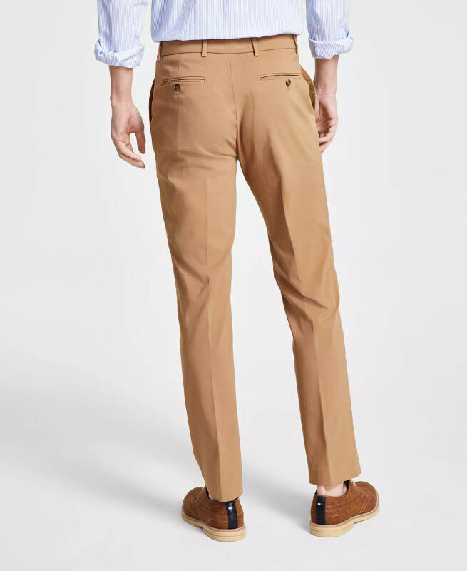 Men's Modern-Fit TH Flex Stretch Solid Performance Pants-Light Camel - 4