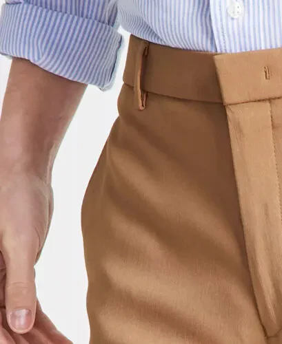 Men's Modern-Fit TH Flex Stretch Solid Performance Pants-Light Camel - 6