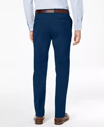 Men's Modern-Fit TH Flex Stretch Solid Performance Pants-Navy - TOMMY HILFIGER (1)