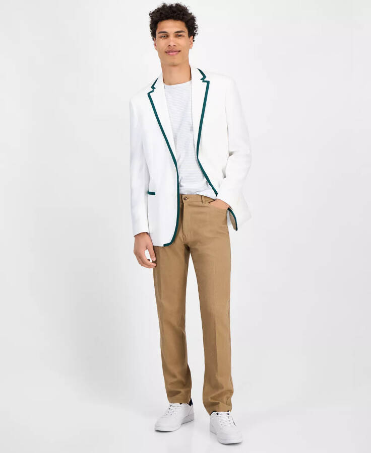 Men's Modern-Fit Tipped Weave Sport Coat White - 2