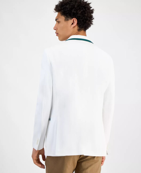 Men's Modern-Fit Tipped Weave Sport Coat White - 4