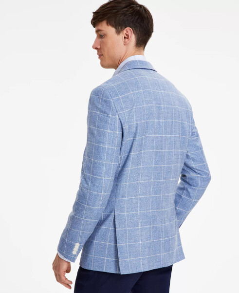 Men's Modern-Fit Windowpane Sport Coat Blue/white - 6